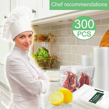 O2frepak 300 Count 6x10 Pint Vacuum Sealer Bags with BPA Free and Heavy Duty, Vacuum Seal Food Sealer Bags,Great for Food Storage Vaccume Sealer PreCut Bag