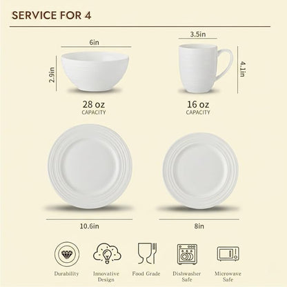 16 Piece Bone China Dinnerware Sets