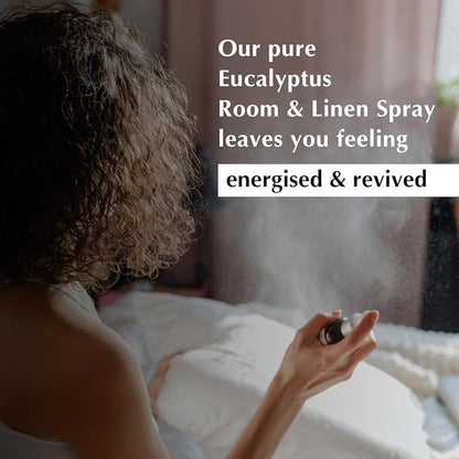 Eucalyptus Room, Linen & Pillow Spray by Aromafume | 100ml/3.38 fl oz | with Pure Eucalyptus Essential Oil | Aromatherapy | Mist for Bedding, Fabrics