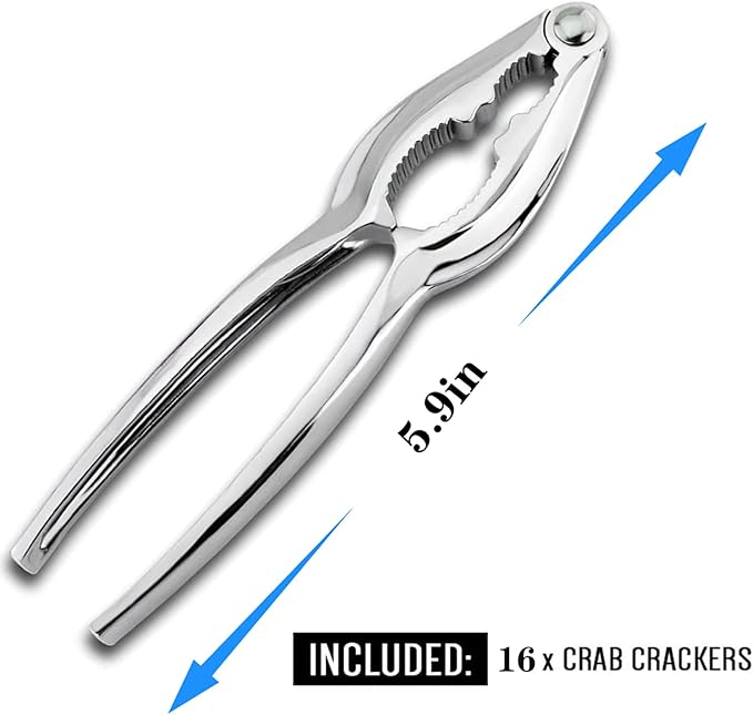 Crab Crackers and Tools, Lobster Crackers, Seafood Crab Leg Cracker Tools, Nut Cracker Set, 16 Pack