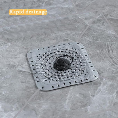 Drain Hair Catcher, Bathtub Drain Protecto 2 PCS （Gray Square）