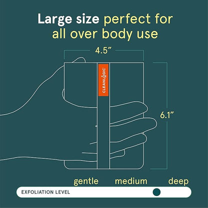 Cleanlogic Sport Exfoliating Body Scrubber, Large Exfoliator Tool for Athletes, Daily Skincare Routine for Smooth Clean Skin, Assorted Colors, 3 Count Value Pack