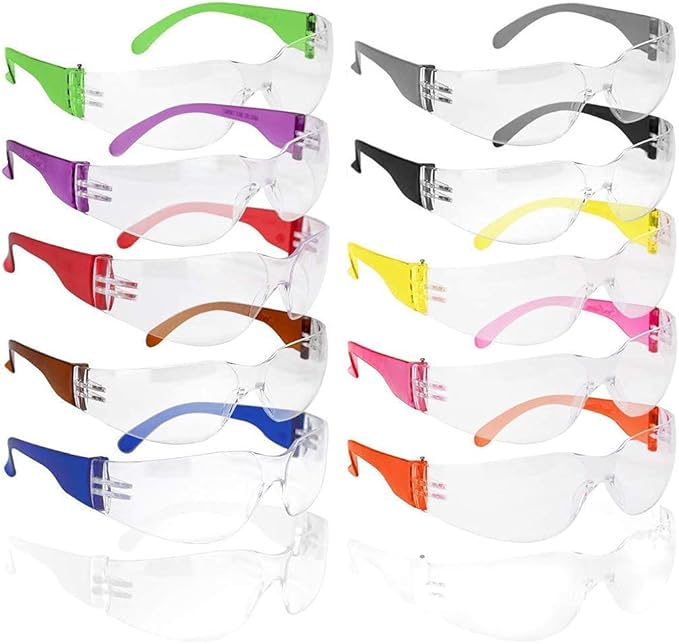 SAFE HANDLER Hyline Anti-Fog Color Safety Glasses Variety, Impact Resistant, Polycarbonate, Anti-Scratch