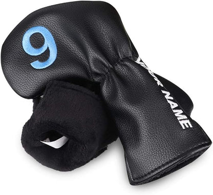 CRAFTSMAN GOLF 11pcs /Set USA US Flag Clover Leather Left Right Black White Green Dark Blue Iron Covers Headcover Also Available for Custom Version with Your Name