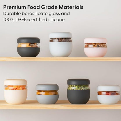 W&P Porter Seal Tight Glass Lunch Bowl Container w/ Lid | Mint 16 Ounces | Leak & Spill Proof, Soup & Stew Food Storage, Meal Prep, Airtight, Microwave and Dishwasher Safe, BPA-Free Glass
