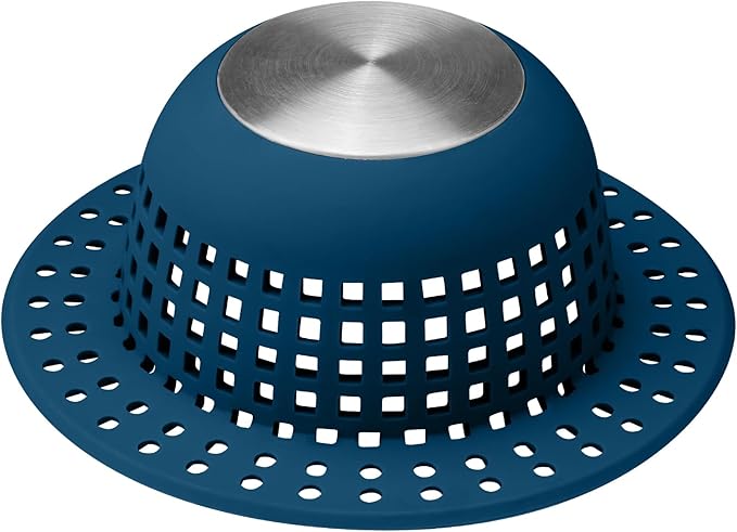 Shower Drain Hair Catcher, Bathtub Drain Cover Foldable Silicone Shower & Tub Protector for Pop-Up & Regular Drains