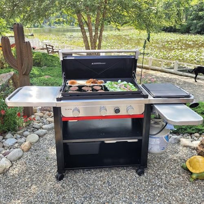 Griddle Warming Rack for Weber Slate 36 30 28 Inch Rust-Resistant Griddle, Stainless Steel Grill Warming Rack for Blackstone 17 22 28 36 Inch Charbroil Camp Chef and Most Flattop Griddle Accessories