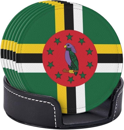 Dominica Flag Coasters for Drinks