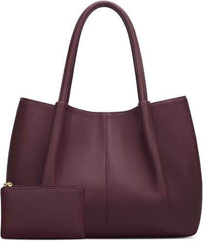 KKXIU Tote Bag for Women Vegan Leather Shoulder Purse Large Capacity Travel Bag