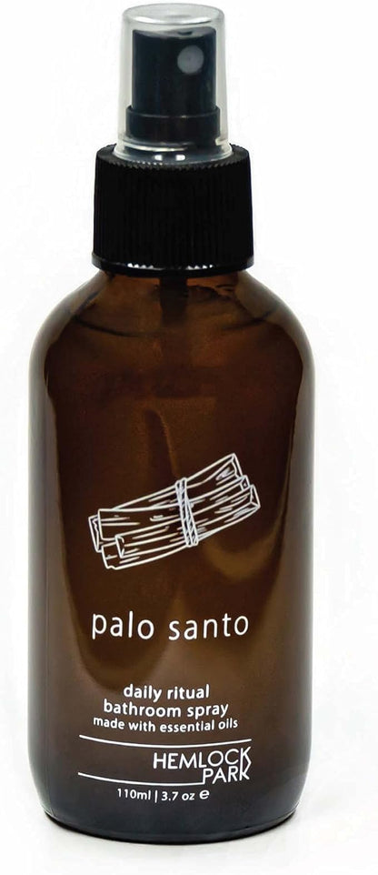 Hemlock Park Palo Santo Room Spray | Naturally Scent Your Space | Sustainably Made in USA with Essential Oils and Botanicals | 4 oz Glass Spray