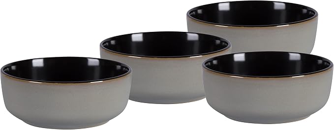Euro-Nordic Stoneware 20pc Dinnerware Set, Reactive Glaze
