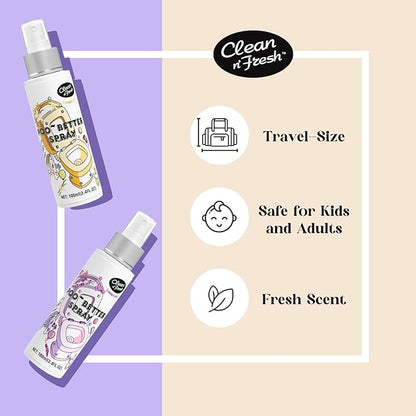 Clean-n-Fresh Toilet Spray 6.8 Fl.Oz, Vanilla Scent, Natural Plant Essential Oil Air Freshener & Odor Eliminator