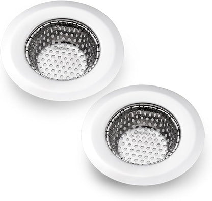 2PCS Bathtub Drain Strainer Cover - 2.84 inch Stainless Steel Shower Drain Hair Catcher