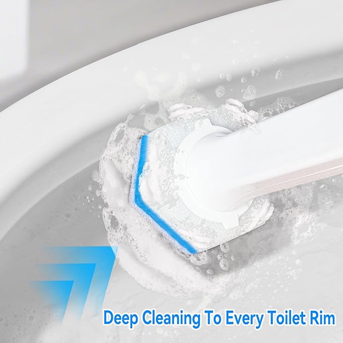 Aimery 100 Counts Blue Disposable Toilet Bowl Cleaning Wand Refills Compatible With Clorox(100,Blue)