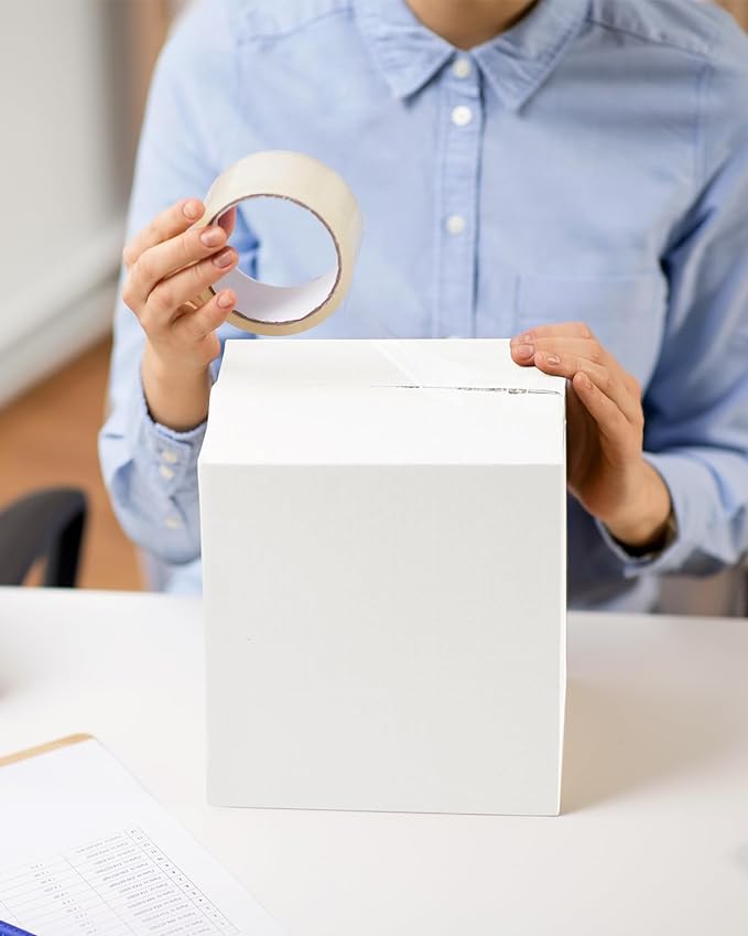 Assorted-Sizes-Shipping-Boxes-45-Pack: 5x5x5 & 6x6x6 & 8x6x6 Small-Shipping-Boxes-Mailers, White Corrugated-Cardboard-Boxes-for-Packing-Small-Business Mailing