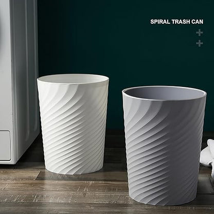 2 Pcak Small Bathroom Trash Can 1.8 Gallon Waste Basket Garbage Can for Bedroom Office Kitchen, Black