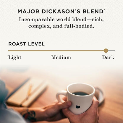 Peet's Coffee, Dark Roast Keurig K-Cup Pods - Major Dickason's Blend 48 Count (1 Box of 48 Pods)