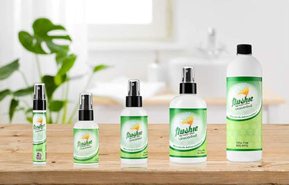 Flushie Pre-Toilet Spray for Poop Travel Size Toiletries Bathroom Spray for Poop Spray for Toilet Deodorizer Traveling Essentials Poop deodorizer Poop Odor eliminator 4oz (Unscented, 3 Pack)