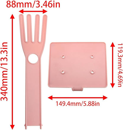 Pink Glove Holder 15x12x34cm Multifunctional Rubber Glove Drainer Towel Storage Rack Drying Rack Creative Kitchen Tools 1PCS