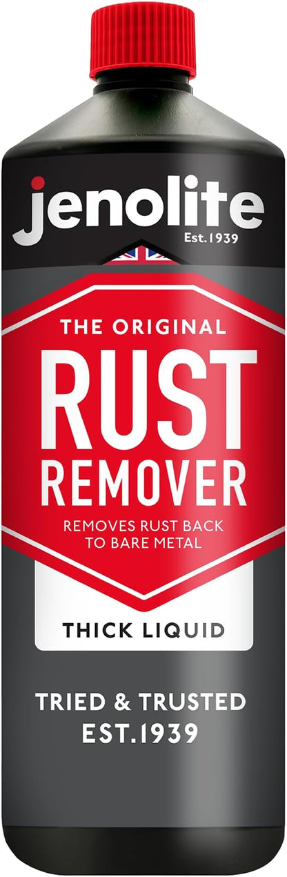 JENOLITE Rust Remover for Metal - Fast Acting No Drip Thick Liquid - Industrial Strength, Removes Rust Back to Bare Metal - 34 oz (1kg)