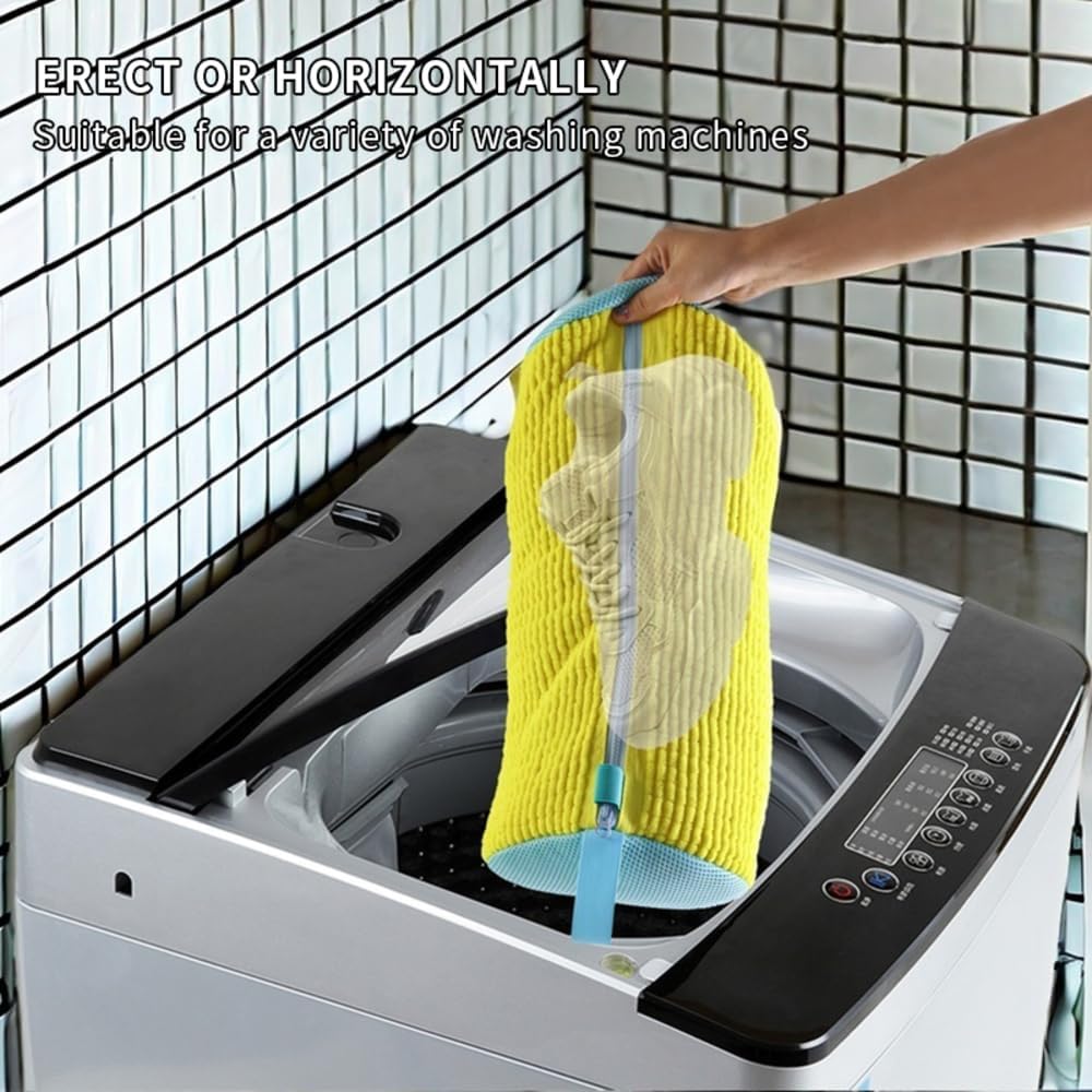 Shoe Washing Machine Bags 2 PCS – Premium, Durable Laundry Bags for Sneakers, Boots, High Heels, and More. Prevent Wear and Tear During Washing Perfect for Home Use, Travel, and Easy Shoe Care