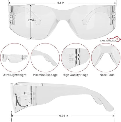 SAFE HANDLER Hyline Anti-Fog Color Safety Glasses Variety, Impact Resistant, Polycarbonate, Anti-Scratch