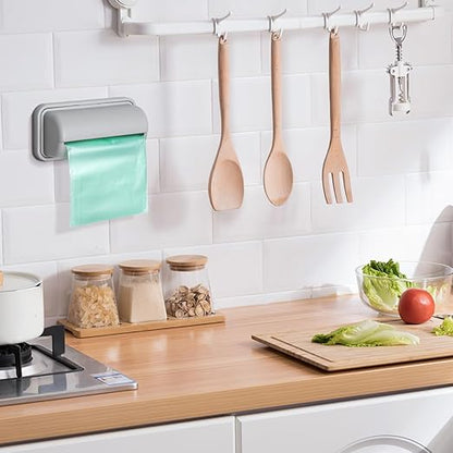 Cabilock 3Pcs Wall-Mounted Trash Bag Storage Box Adhesive Garbage Bag Containers with Easy for Kitchen and Bathroom Organization