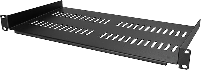 StarTech.com 1U Server Rack Shelf - Vented Rack Mount Cantilever Tray for 19" Network Rack & Cabinet, 44lb/20kg, 10" Deep