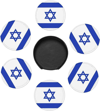 Israel Flag Coasters for Drinks