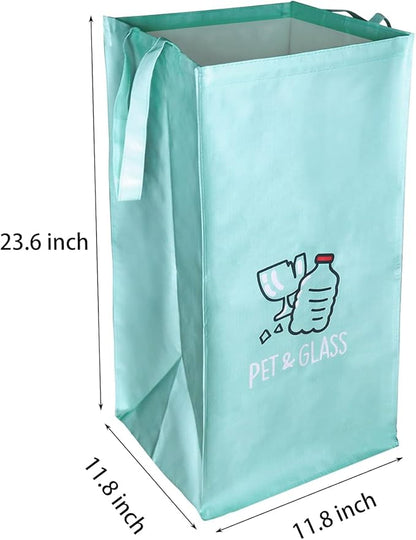 Recycling Bags,Separate Recycling Waste Bin Bags for Kitchen Home, Trash and Recycle Bin Combo,Reusable Waterproof,42 Gallon, Pack of 3 Recycling Bins