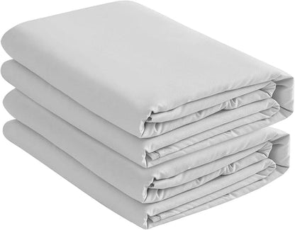 Lukeville's Cot Sheet 25" x 75", Daycare for Cot Size Mattress Sheets Pack of 2 Fitted Narrow Twin/Camp Bunk/Rvs Bunk/Trifold Mattress, Soft and PolyBlend Microfiber Cover for Toddler, Light Grey