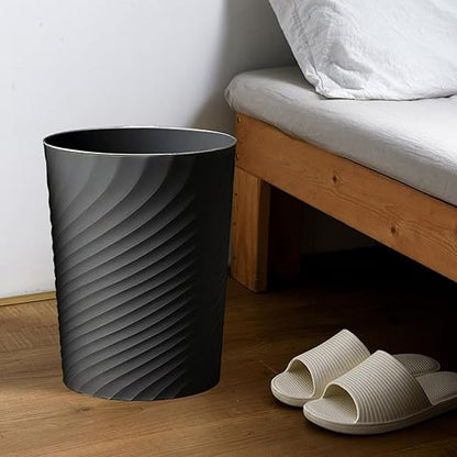 2 Pcak Small Bathroom Trash Can 1.8 Gallon Waste Basket Garbage Can for Bedroom Office Kitchen, Black
