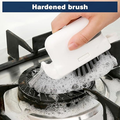 3 in 1 Groove Cleaning Brush, 2025 New Multifunction Window Track Cleaner Brush, Hanging Hard Bristle Cleaner Brushes for Kitchen (Grey)