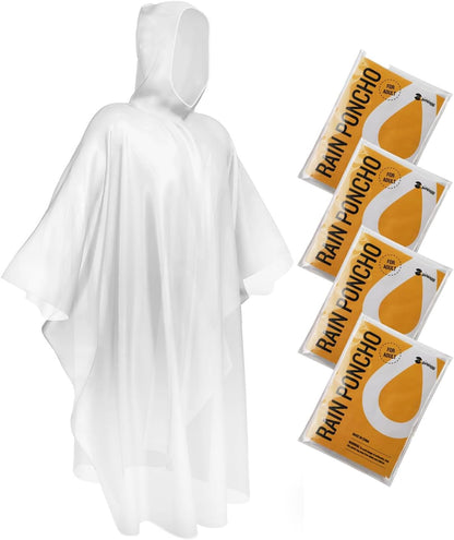 SaphiRose Disposable Rain Ponchos Emergency Clear Poncho