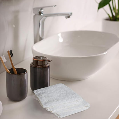 Softolle 100% Cotton Washcloths 60 Pack (12x12 Inches) Soft, Highly Absorbent Washcloth, Face Towels, Wash Cloths for Face, Ring Spun, Bulk Pack (White)