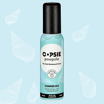 Oopsie Poopsie Pre Poop Spray - 4 Pack Natural Pre Poo Toilet Spray for Bathrooms, Trap Odors & Eliminate Embarrassment, 2oz Travel Size Pre Poo Air Freshener Spray (Variety 4-Pack)