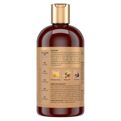 Shea Moisture Intensive Hydration Shampoo Manuka Honey and Mafura Oil for Dry, Damaged Hair Sulfate-Free 13 oz