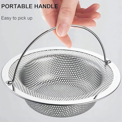 4 Pack Stainless Steel Sink Strainer Basket, Fine Mesh Drain Protector for Kitchen, Anti-Clog Rustproof Design, Dishwasher Safe Heavy Duty