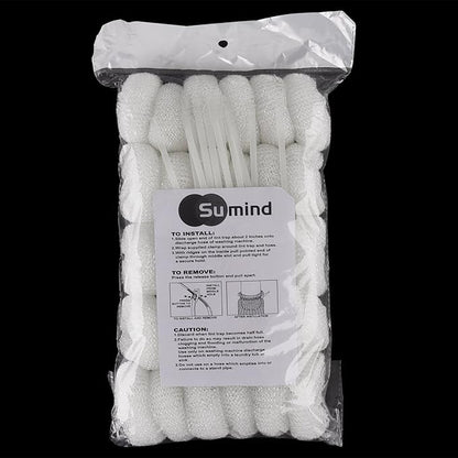 Sumind 30 Pack Nylon Lint Trap Washing Machine Lint Fabric Mesh Snare Washer Lint Catcher with 30 Pack Cable Ties