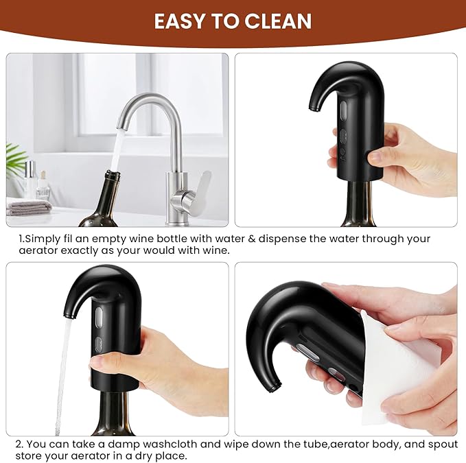 3-in-1 Electric Wine Aerator, Decanter & Dispenser Set – USB Rechargeable Automatic Wine Pourer, Ideal Gift for Wine Lovers