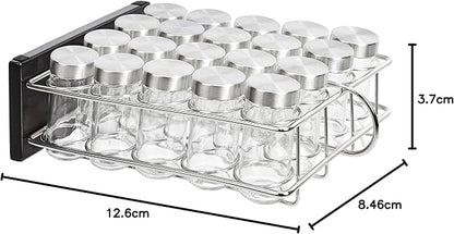 Amazon Basics 20 Jars Spice Organizer Rack, Silver