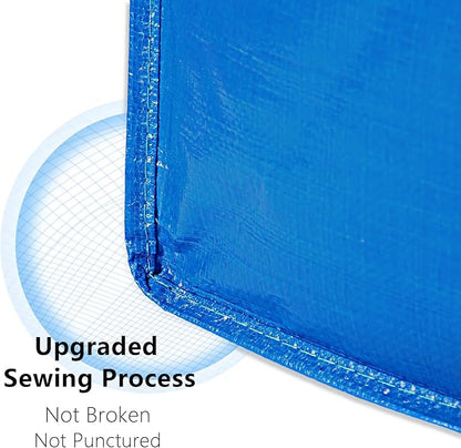 8 Pack Heavy Duty Extra Large Moving Bags Storage Tote - Strong Handles& Backpack Straps - Space Saving Storage Bags Alternative to Moving Boxes and Bins,Compatible with Ikea Frakta Cart, Blue