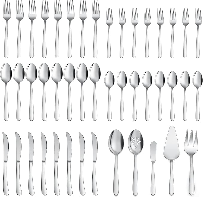 LIANYU 65-Piece Heavy Duty Silverware Set