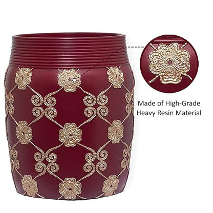 Zahari Home Decorative Trash Can for Bathroom, Office & Bedroom - 2.1 Gallons Stylish & Small Trash Can for Dorms, Desktop & Restroom - Chic Waste Basket for Compact Spaces, Elegant Rose