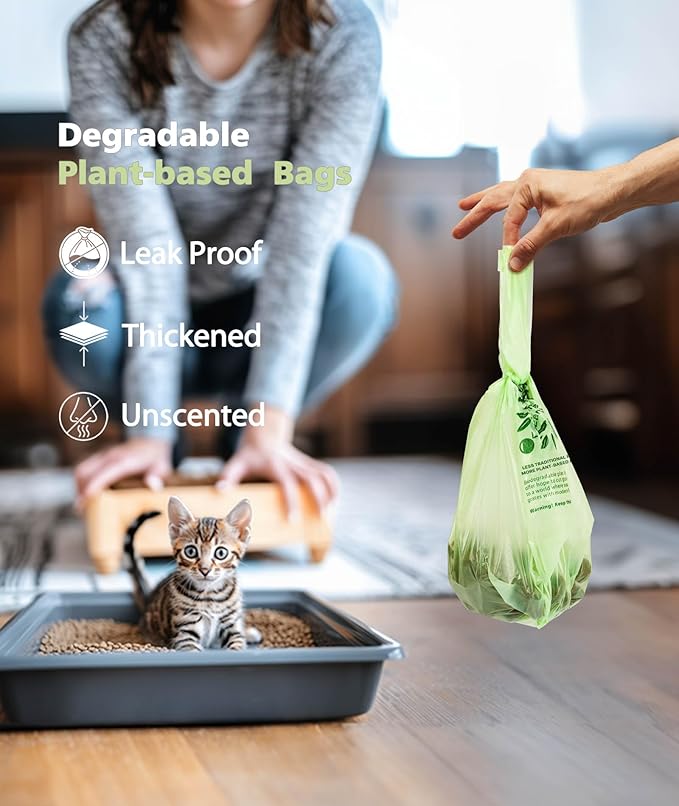 1.6 Gal Small Compost Bags for Countertop Bin with Handle Tie, AYOTEE Composting Bags for Kitchen Compost Bins,100 Pack, 1.2-1.6 Gallon Compost Bin Bag, Small Trash Bag, Odor Control