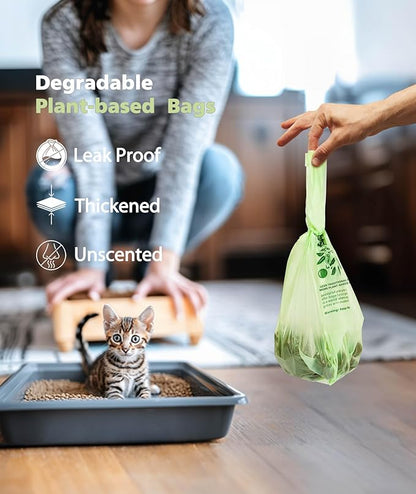 1.6 Gal Small Compost Bags for Countertop Bin with Handle Tie, AYOTEE Composting Bags for Kitchen Compost Bins,100 Pack, 1.2-1.6 Gallon Compost Bin Bag, Small Trash Bag, Odor Control