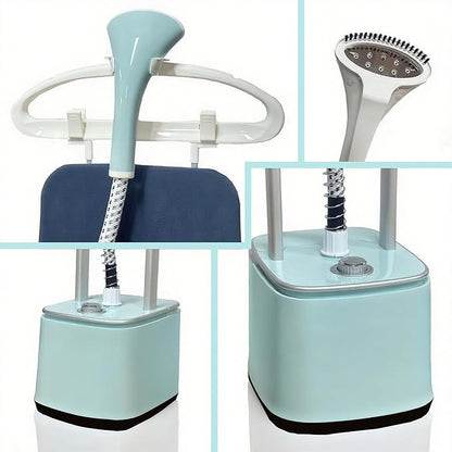 Standing Garment Steamer, 2000W Powerful Steamer for Clothes, 10 Steam Levels, 2.7L Water Tank for 90 Mins Continuous Steaming, Home Commercial Use (Blue)