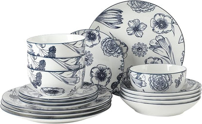 Gibson Home Westerly Court 16-Piece Dinnerware Set, Service