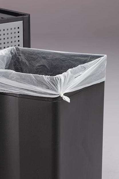 Safco Evos Steel Trash Can, 15 Gallons, Indoor and Outdoor Use, Commercial Garbage Can with Plastic Liner