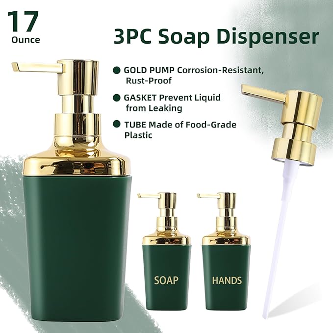 Small Bathroom Trash Can with Lid Soft Close, 1.8 Gallon Stainless Steel Garbage Can with Removable Inner Bucket,3PCS Soap Dispenser,75Count Trash Bag, Slim Step Pedal Trash Bins